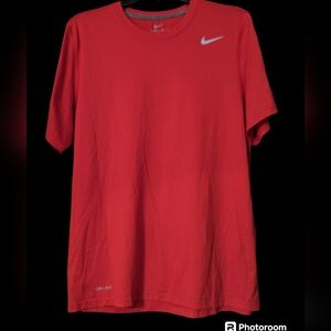 Men's Nike Dri Fit short sleeve red tee